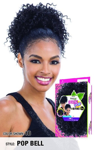 SHAKE N GO FreeTress Drawstring Ponytail- Bang & Pony Pop - Bell 2- Sareya Beauty - Calgary hair store